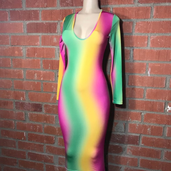 Rainbow Sherbet Midi Dress - Picture 5 of 8